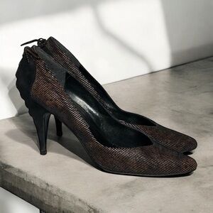 Stuart Weitzman | Suede 4” Heels Evening Wear Bow VTG 80’s
